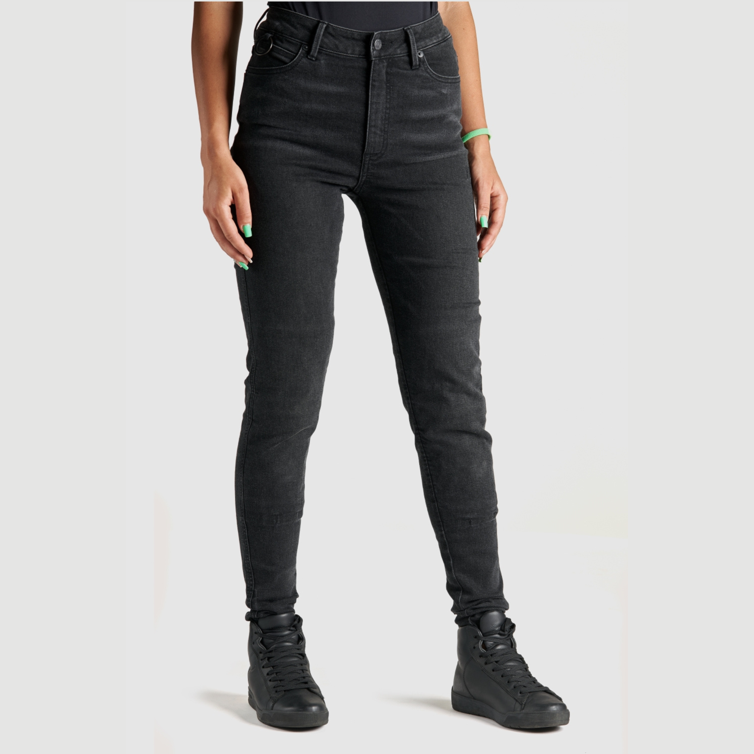 Pando Moto Jeans - Kusari Cor 01 (Women's), L30 - Black