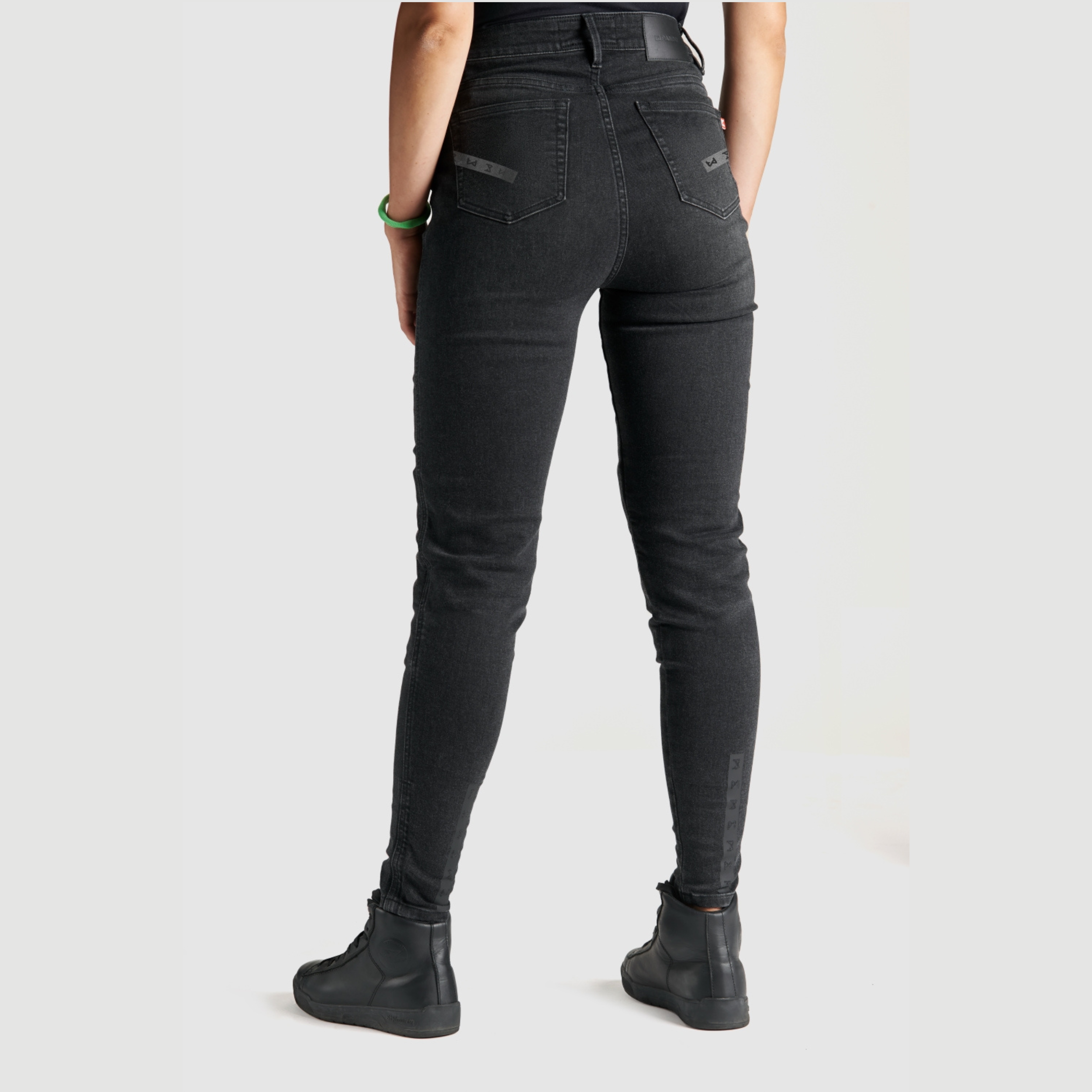 Pando Moto Kusari Cor 01 Women's Jeans, Length 30 - Black