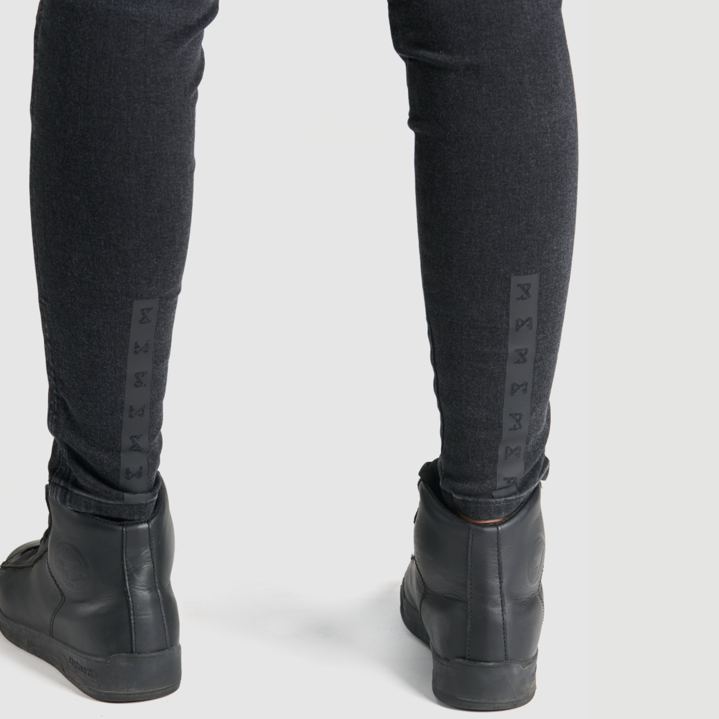 Pando Moto Kusari Cor 01 Women's Jeans, Length 30 - Black