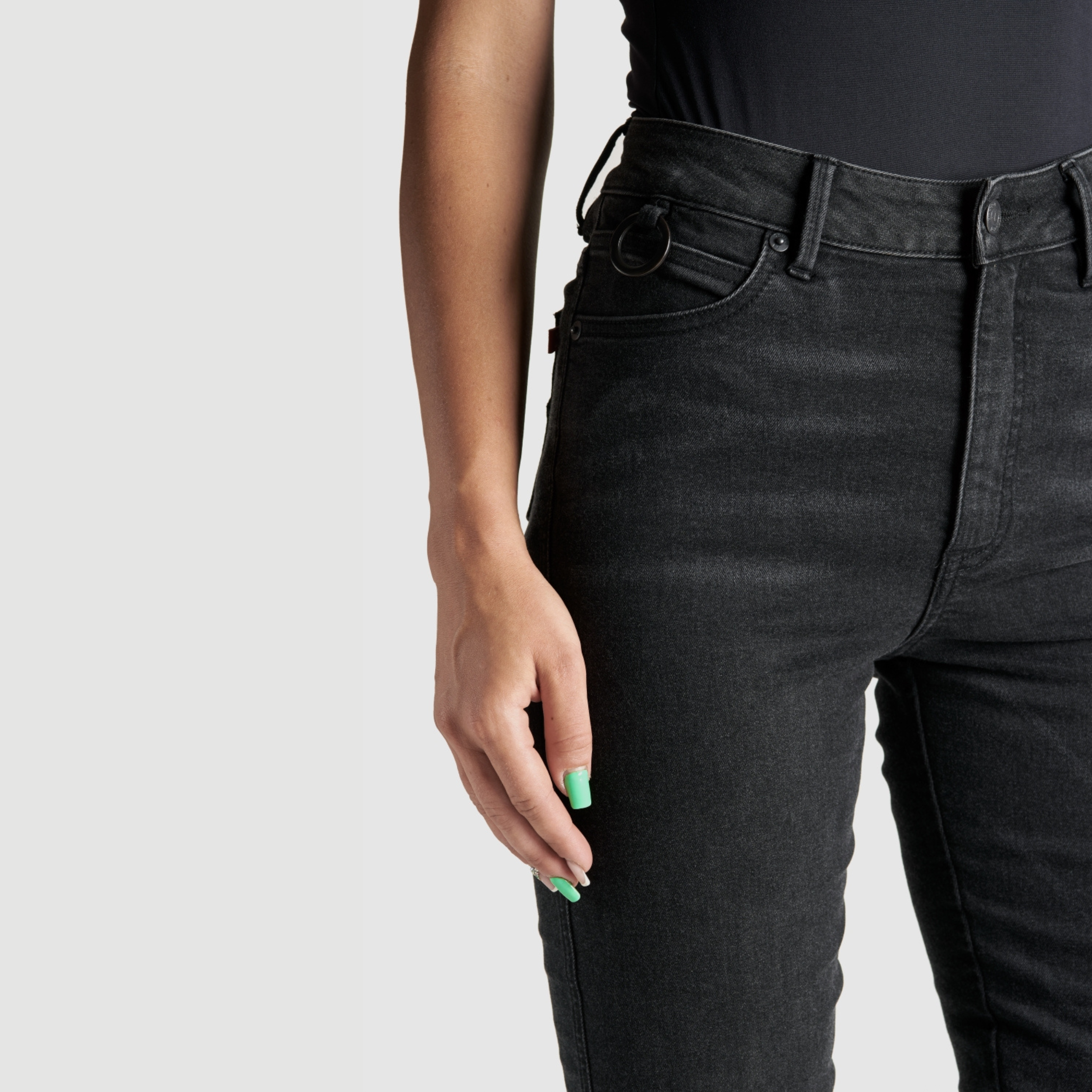 Pando Moto Jeans - Kusari Cor 01 (Women's), L30 - Black