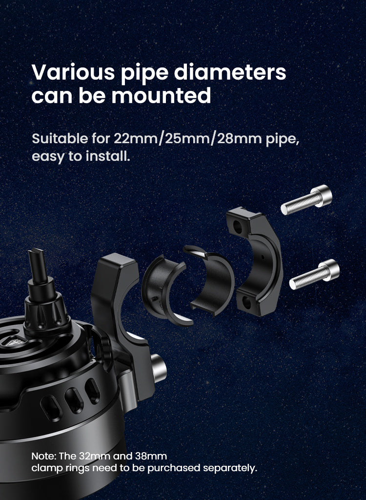 Loboo L11 Motorcycle Auxiliary Lights - Ø 85mm - Black