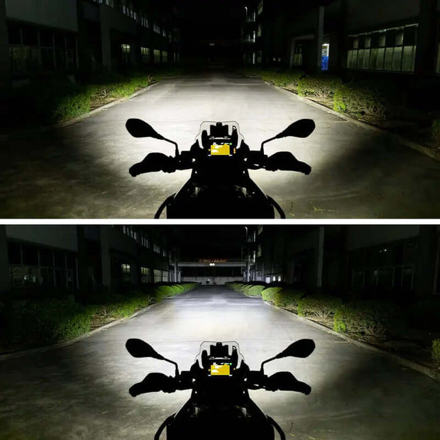 Loboo L16 Motorcycle Auxiliary Lights - Ø 98mm - Black