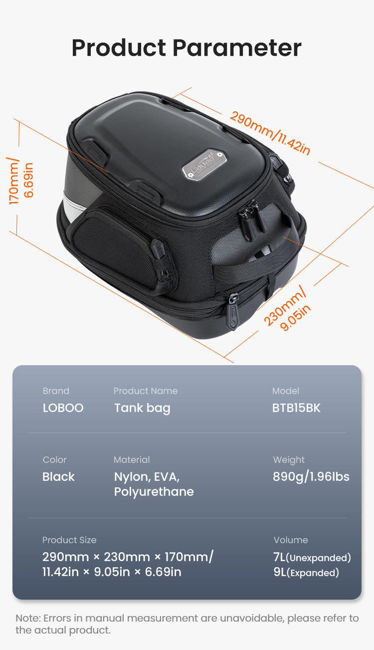 Loboo Expandable Tank Bag - 7L ~ 9L