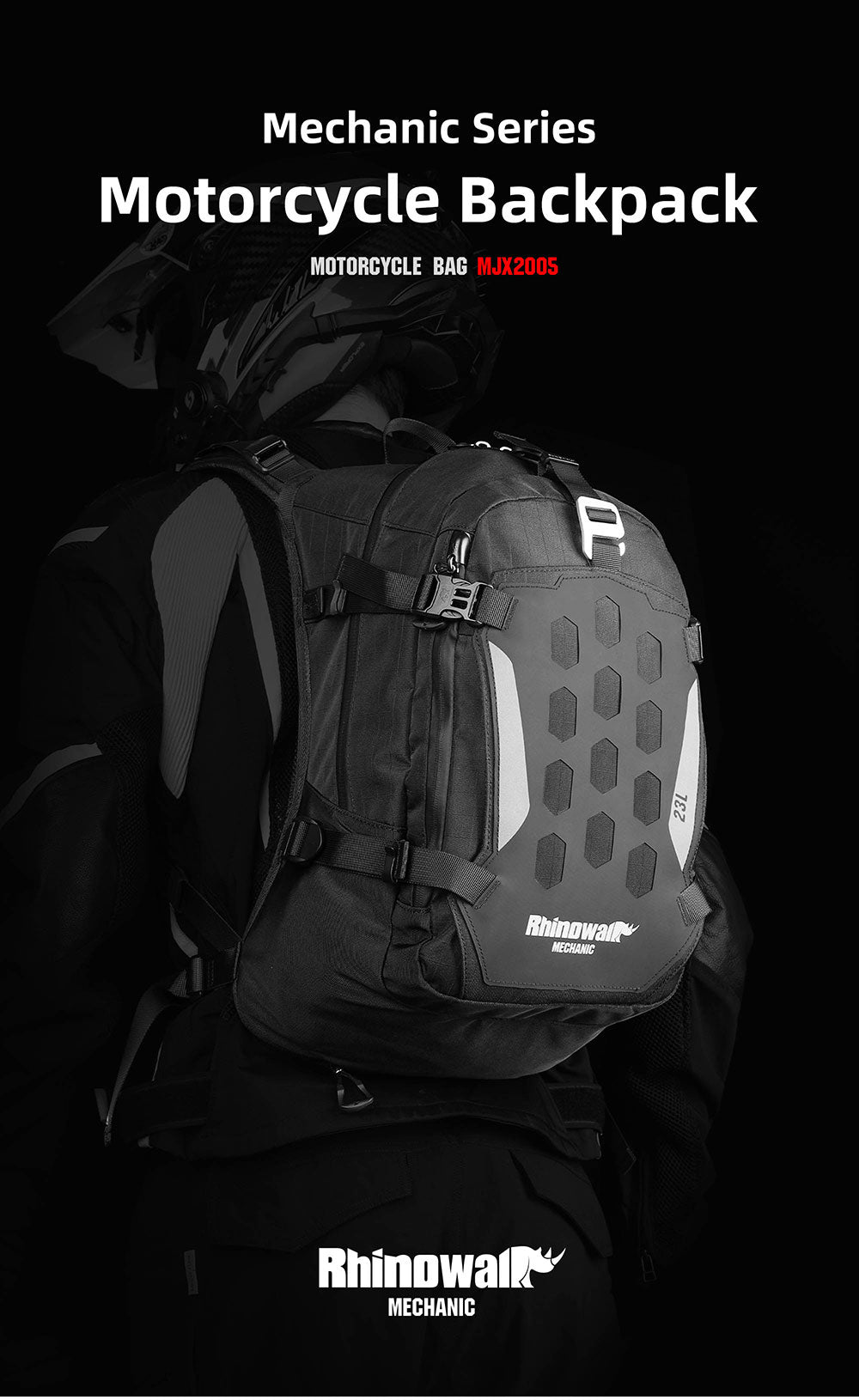 Rhinowalk - Mechanic X Magnetic Backpack (MJX2005BK)