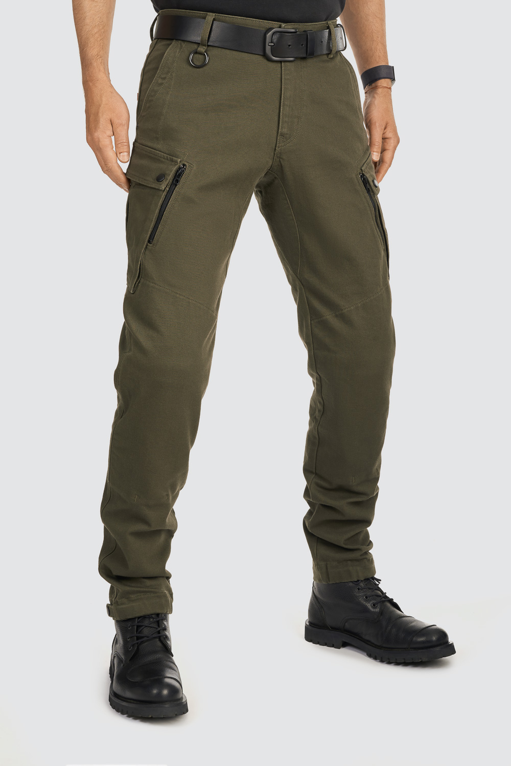 Pando Moto Jeans - Mark AAA, L32 - Olive Green