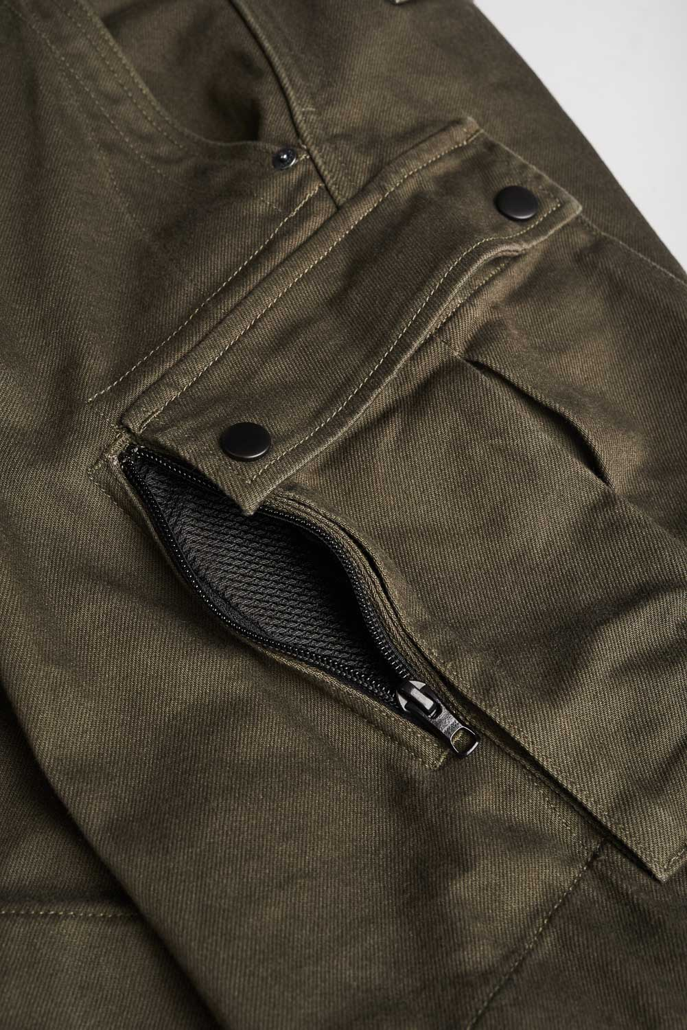 Pando Moto Jeans - Mark AAA, L32 - Olive Green