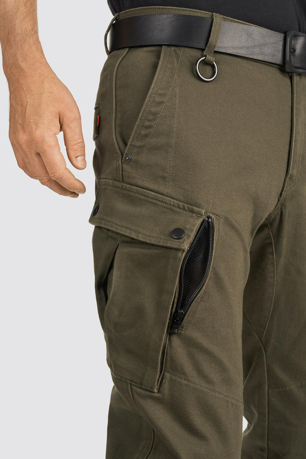 Pando Moto Jeans - Mark AAA, L32 - Olive Green