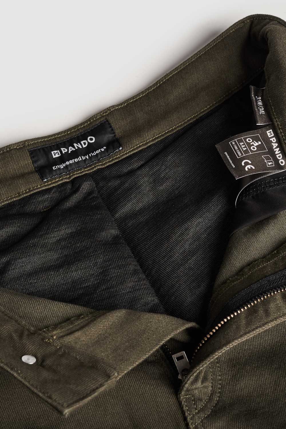 Pando Moto Jeans - Mark AAA, L32 - Olive Green