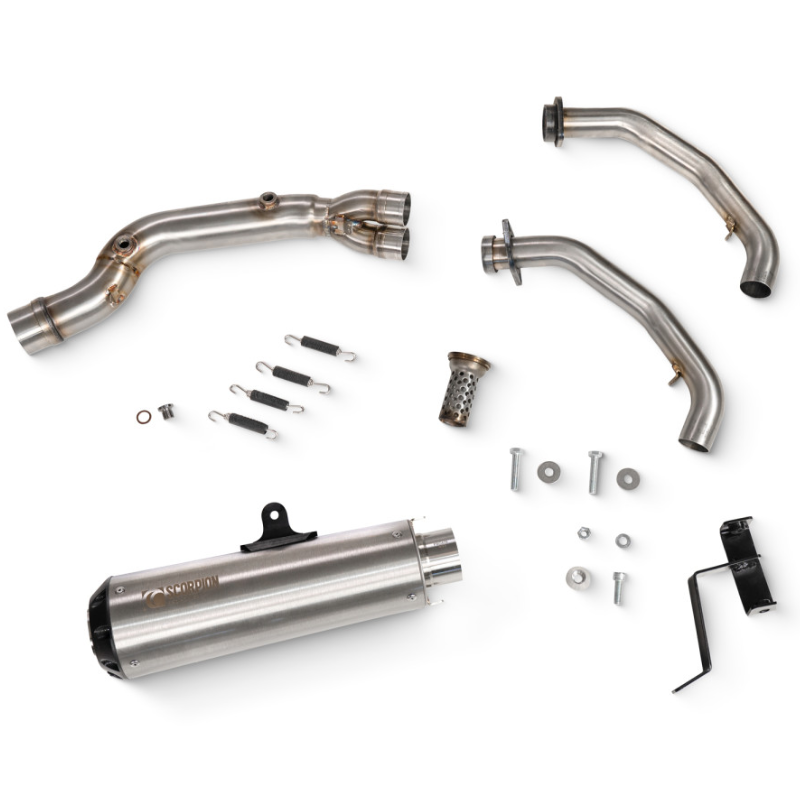 Scorpion Exhaust - Red Power Full System - Kawasaki Ninja 650 2023-2025 - Brushed Stainless