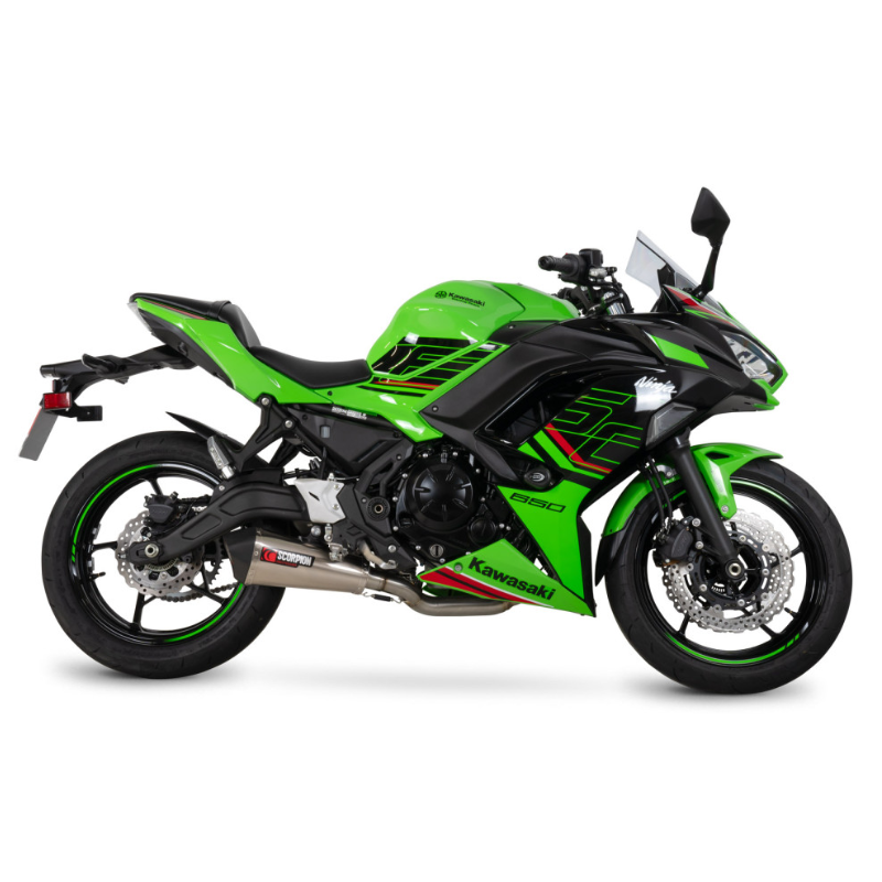 Scorpion Exhaust - Serket Taper Full System - Kawasaki Ninja 650 2023-2025 - Titanium