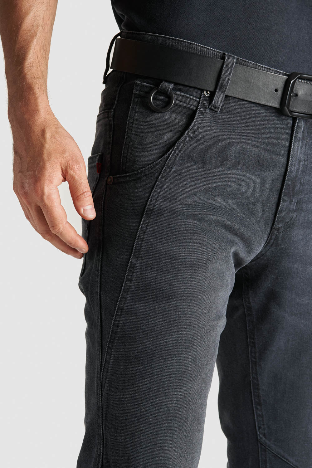 Pando Moto Robby SLIM Black Casual Jeans, Length 30