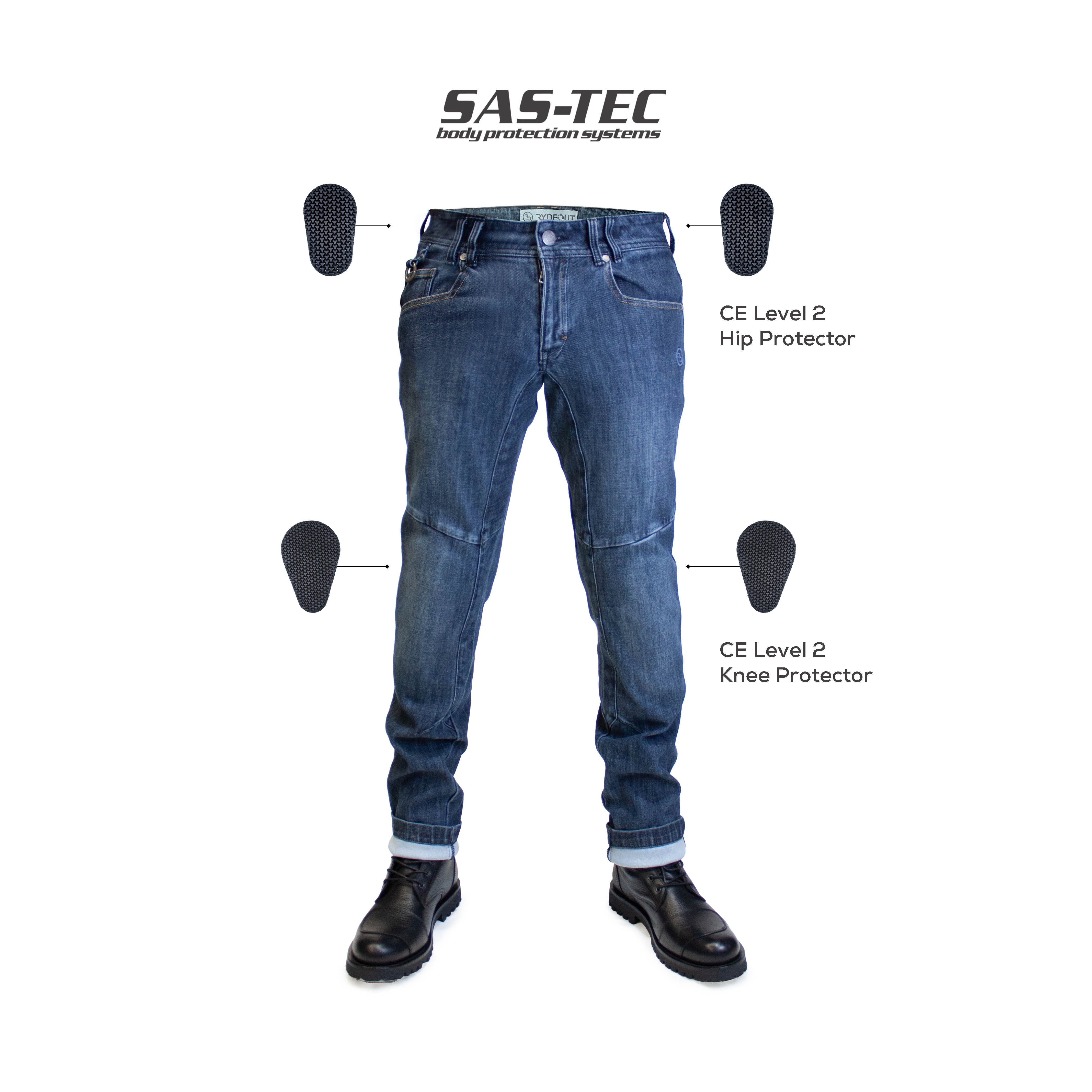 Rydeout Alpha Jeans, Length 33 - Blue