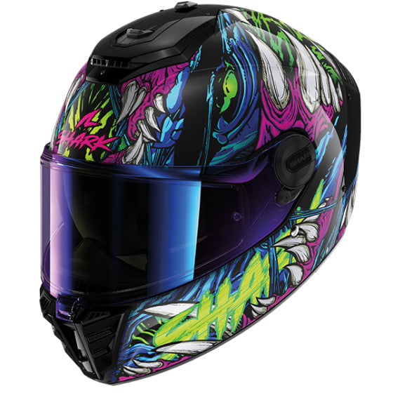 Shark Helmet - Spartan RS - Shaytan - Black Green Purple (KGV)