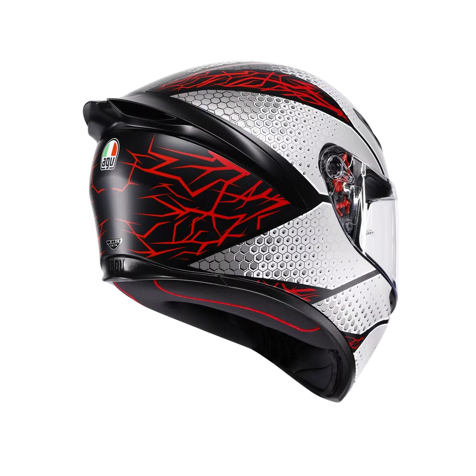 AGV Helmet - K1-S - SPEEDARMOR MATT - BLACK GREY RED