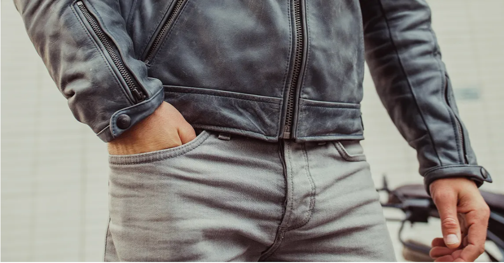 Rev'it! Jeans - Piston 2 SK, L34 - Light Gray Pants