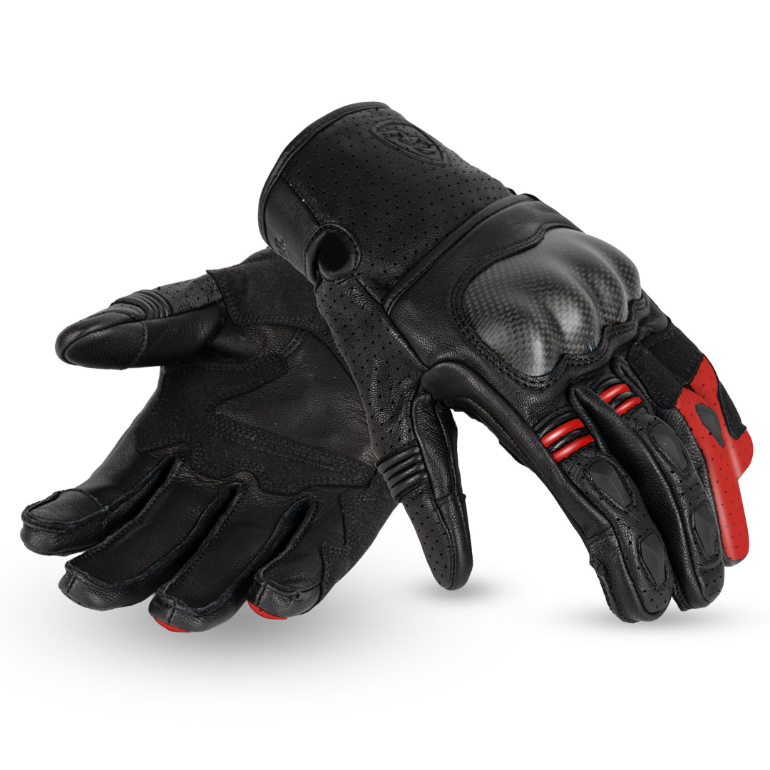 Rydeout Gloves - Sprint - Black Red - Motofever