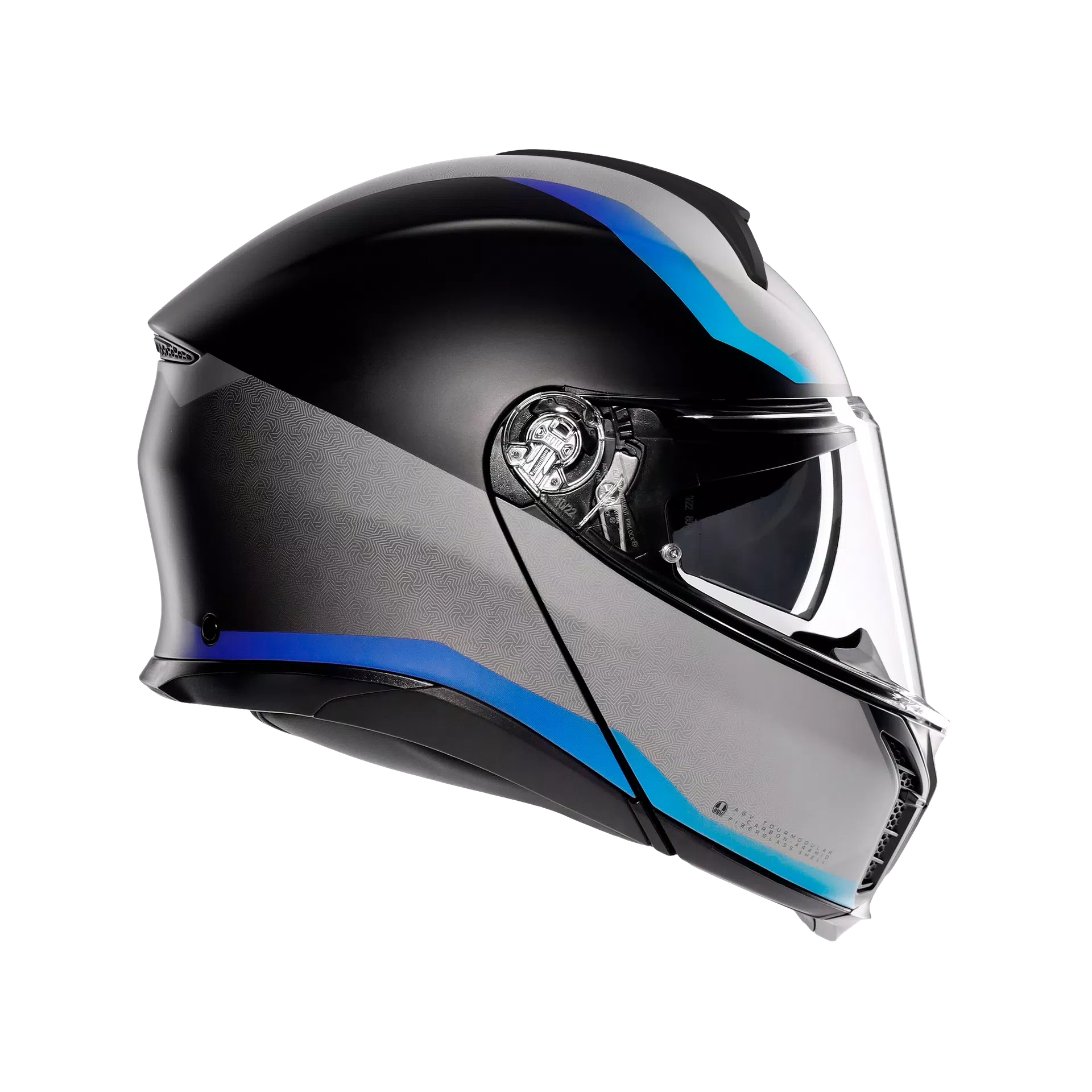 AGV Helmet - Tour Modular - Stray Matt - Black Gray Blue