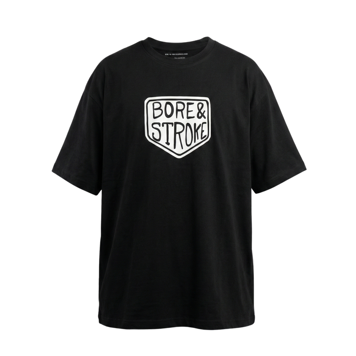 Bore & Stroke Oversize T-Shirt - The Shield - Black