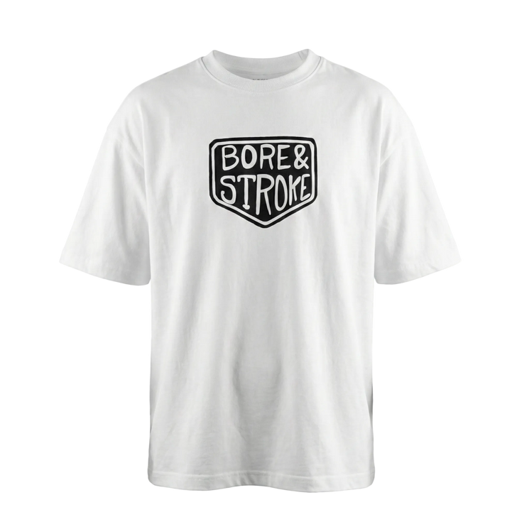 Bore & Stroke Oversize T-Shirt - The Shield - White