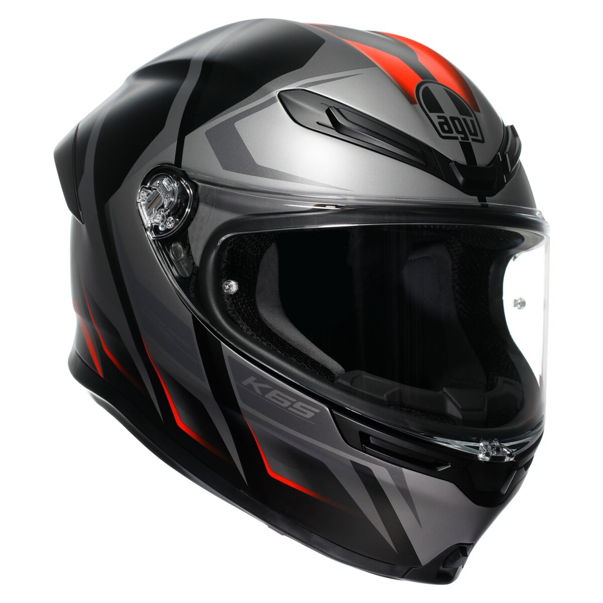 AGV K6-S Karve Matte Helmet - Black Gray Red