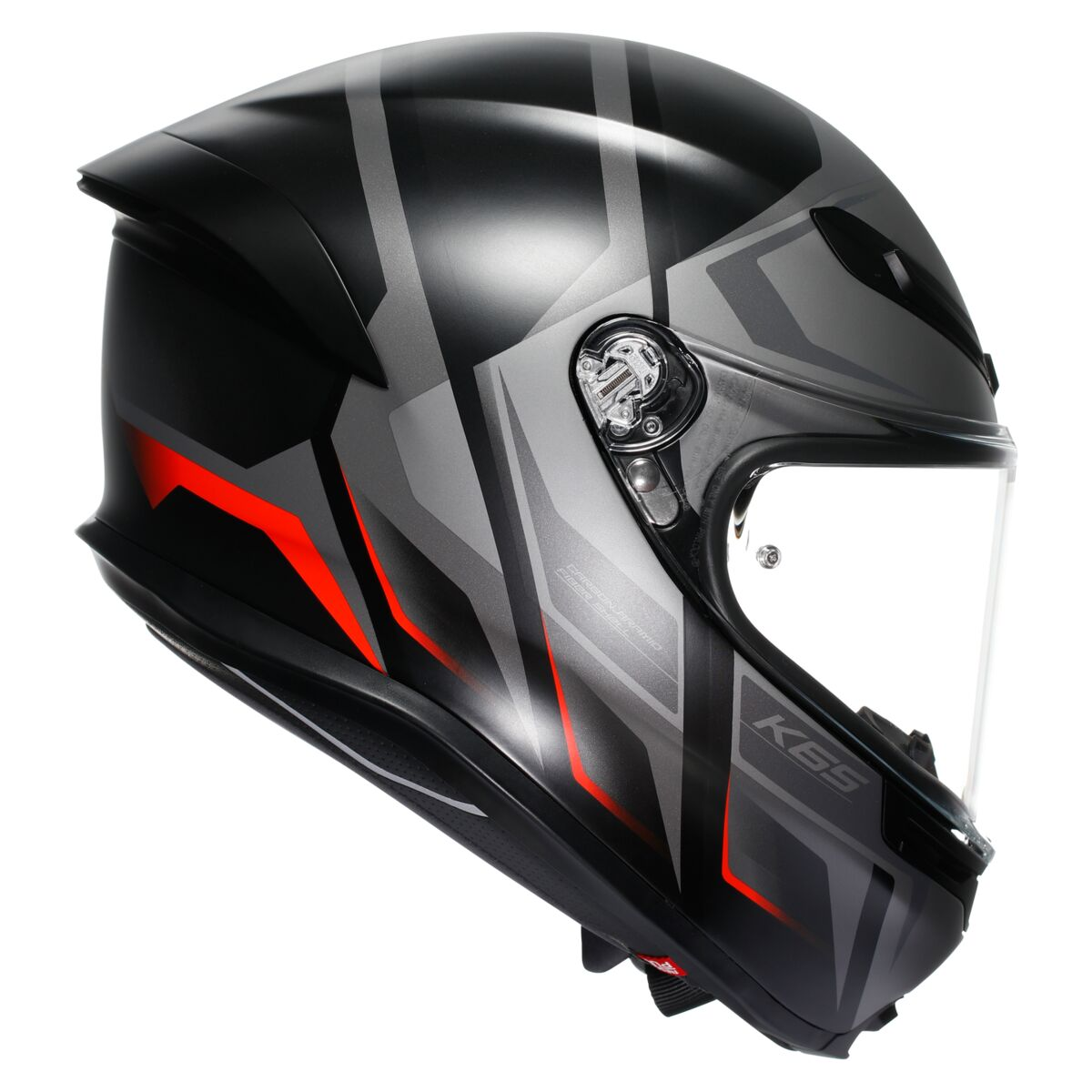 AGV K6-S Karve Matte Helmet - Black Gray Red