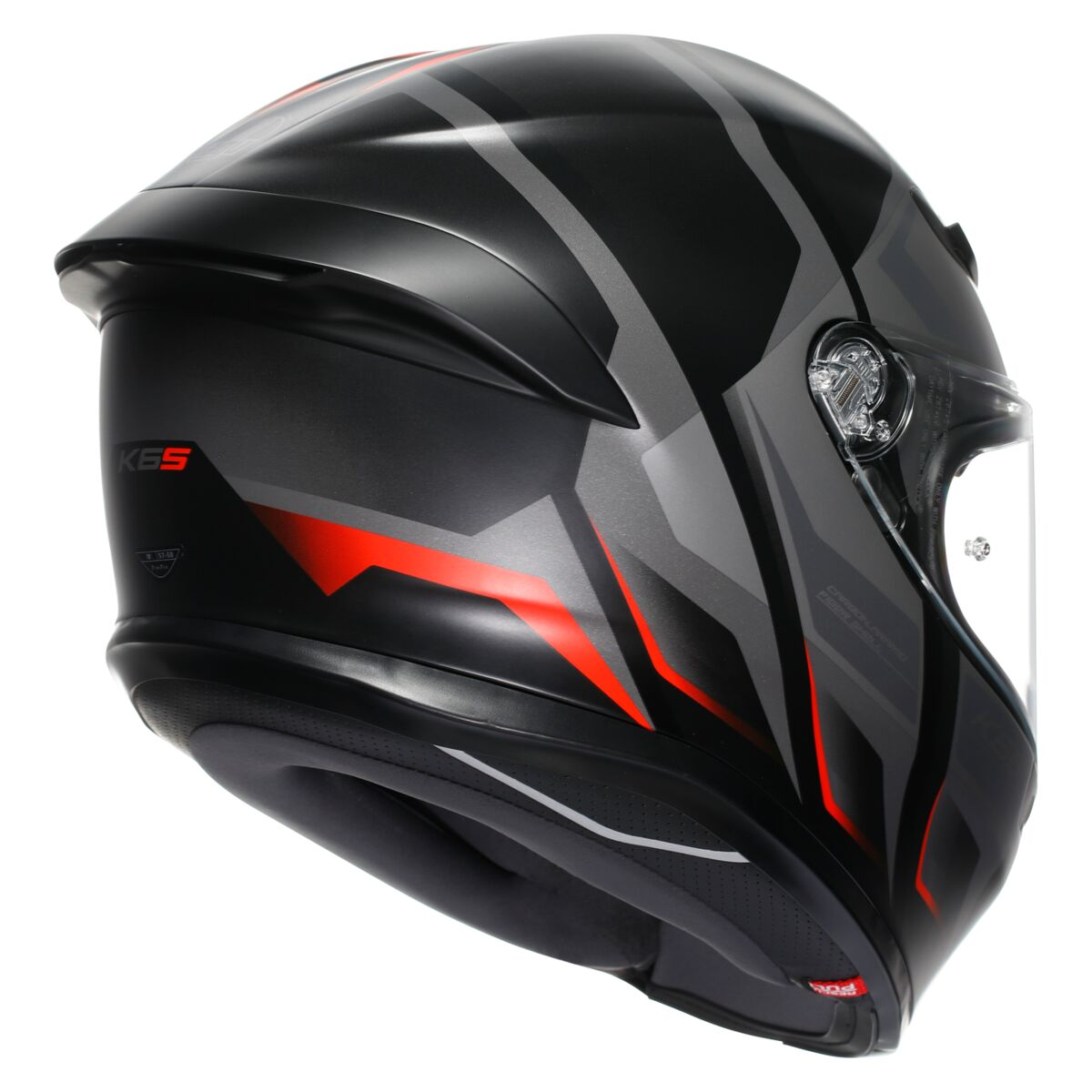 AGV K6-S Karve Matte Helmet - Black Gray Red