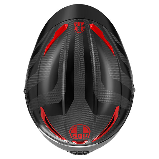 AGV Pista GP RR Interpido Matte Carbon Helmet - Black Red