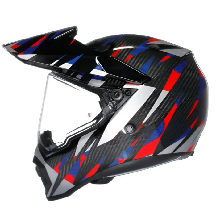 AGV AX9 Steppa Carbon Helmet - Red Blue