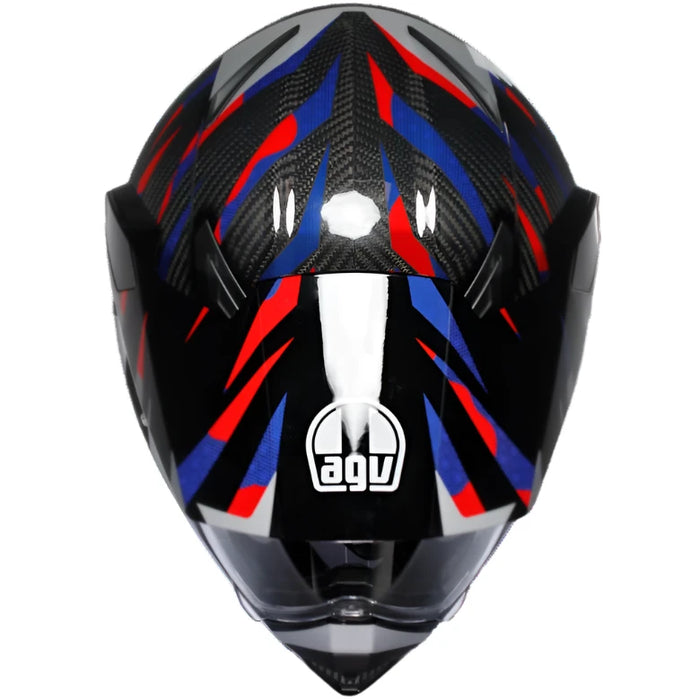 AGV AX9 Steppa Carbon Helmet - Red Blue