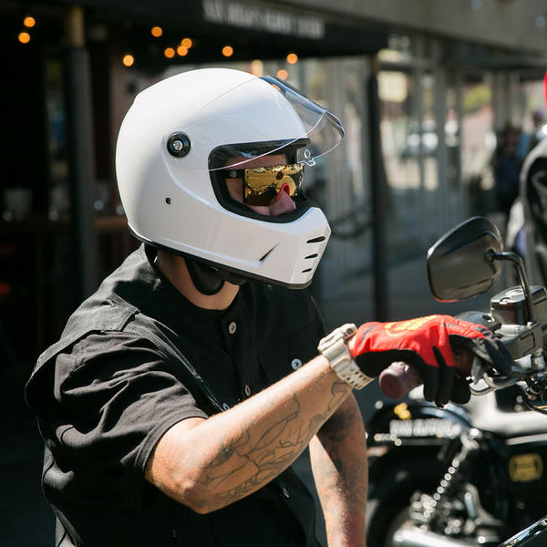 Biltwell Lane Splitter Helmet - Gloss White