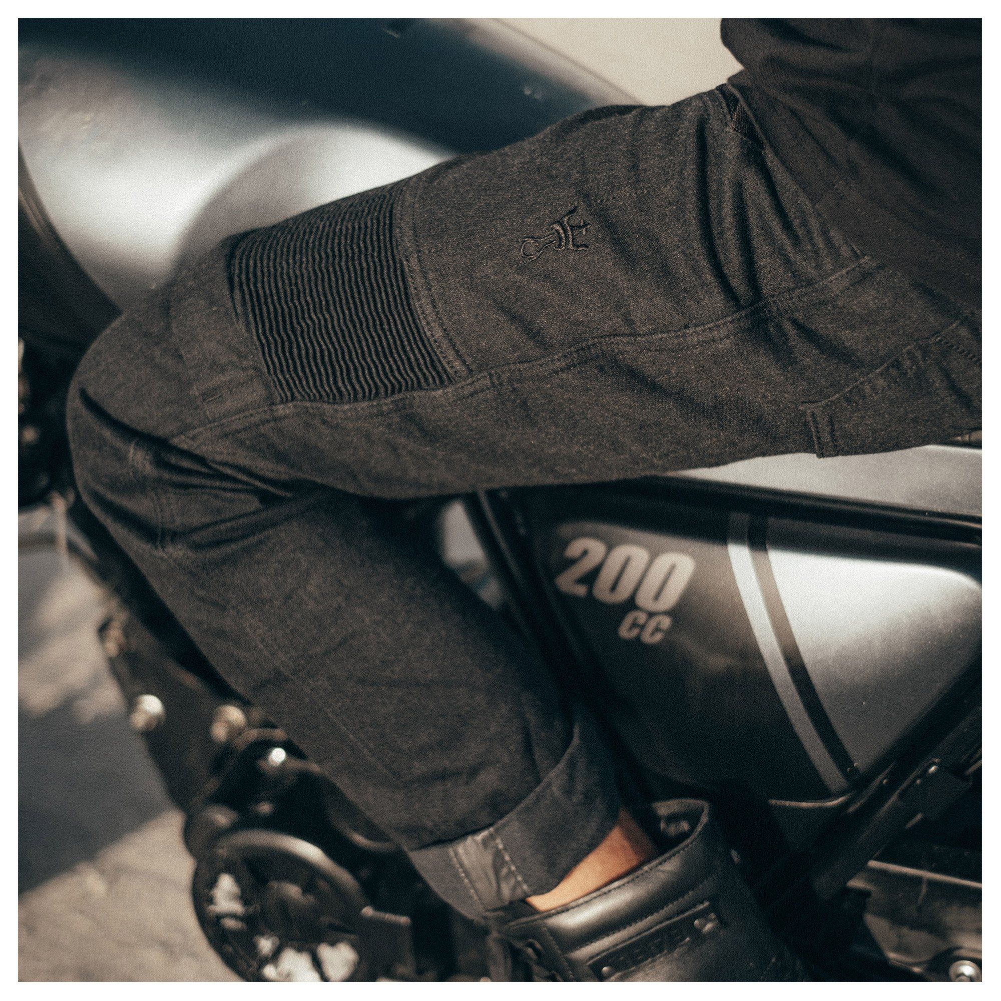 Pando Moto Jeans - KarlDo SLIM, L30 - Black