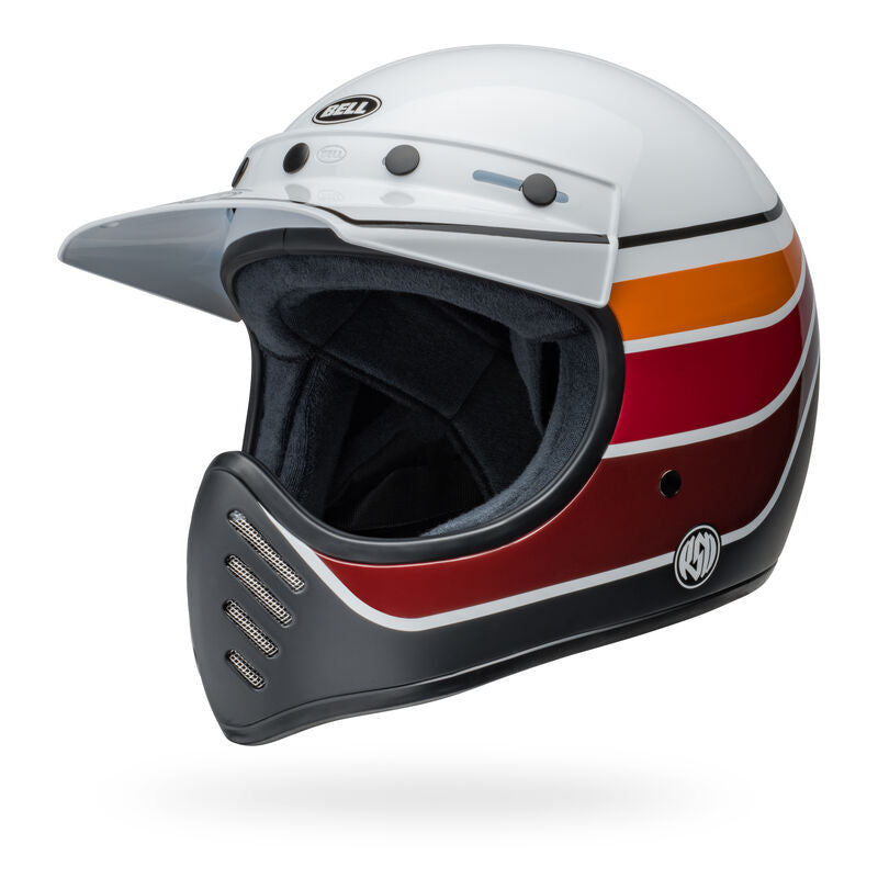 Bell Helmet - MOTO 3 - RSD Saddleback Satin/Gloss - White Black