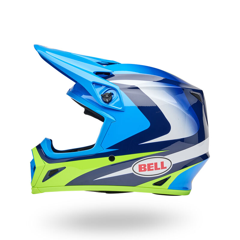 Bell Helmet - MX-9 MIPS - Jackal - Blue Hi-Viz Yellow