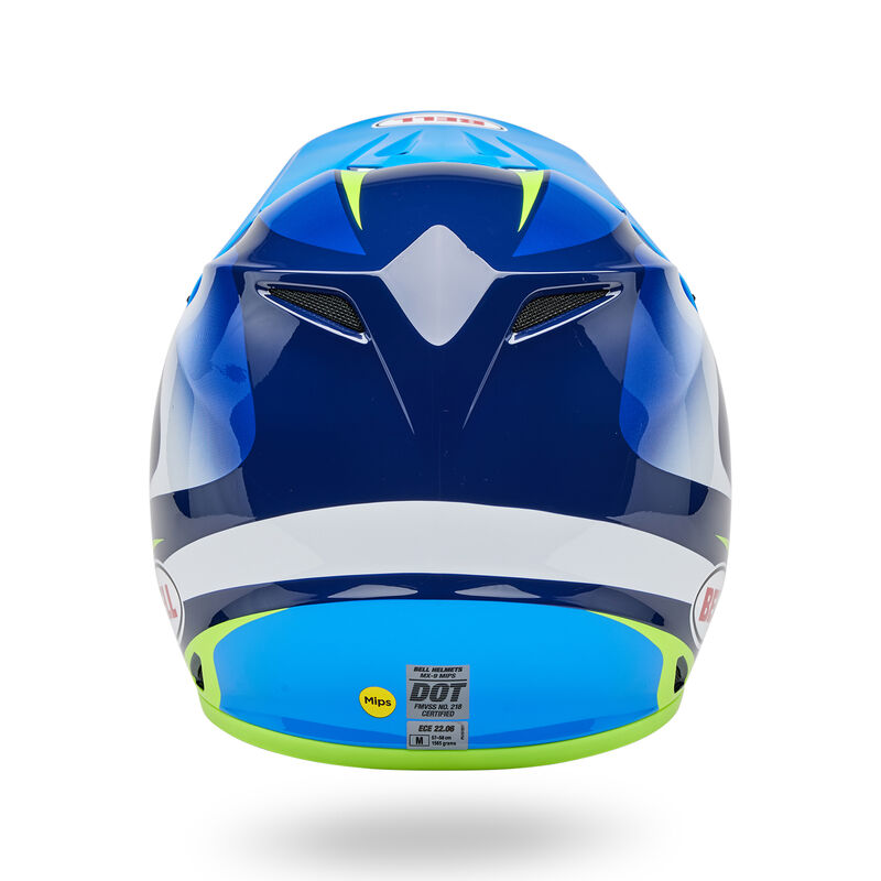 Bell Helmet - MX-9 MIPS - Jackal - Blue Hi-Viz Yellow