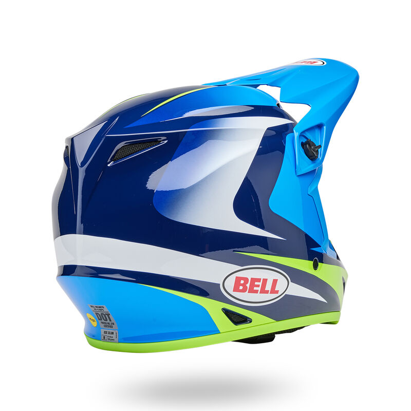 Bell Helmet - MX-9 MIPS - Jackal - Blue Hi-Viz Yellow