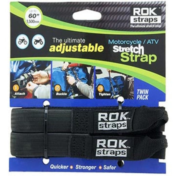 ROK Straps - Motorcycle - Cruiser Black