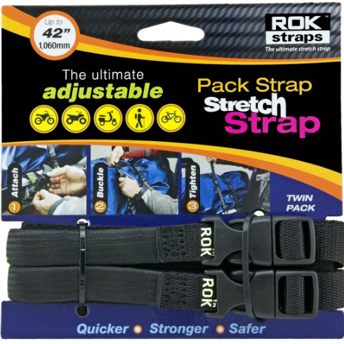 ROK Straps - PACK - Black Silver Logo