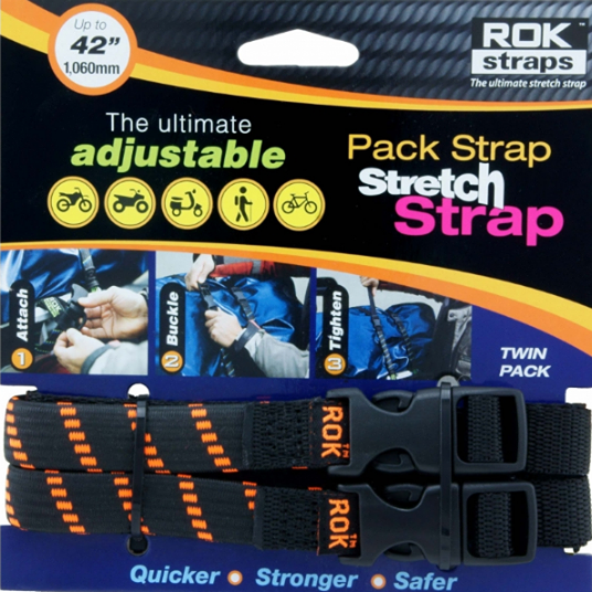 ROK Straps - PACK - Black Orange Stripe