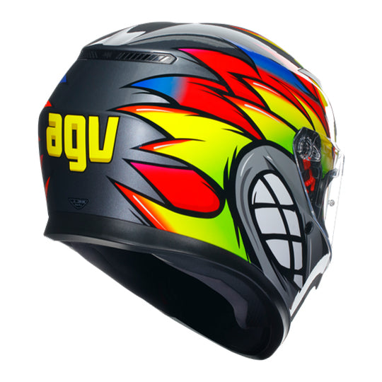 AGV K3 Birdy 2.0 Helmet - Grey Yellow Red