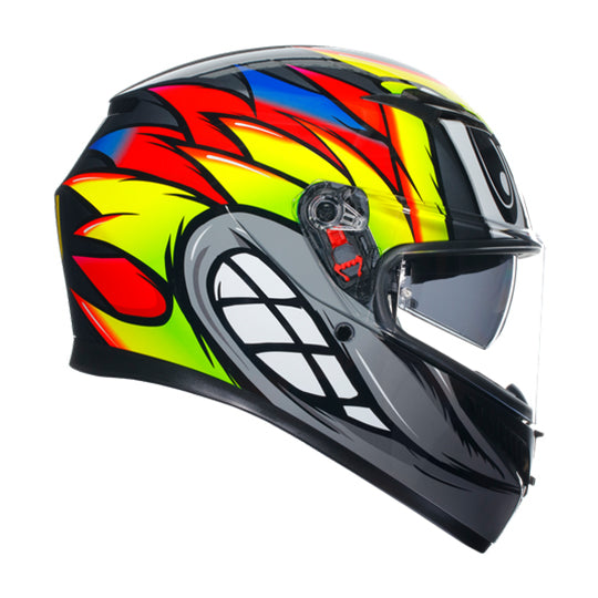 AGV K3 Birdy 2.0 Helmet - Grey Yellow Red