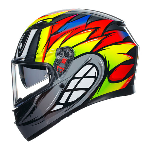 AGV K3 Birdy 2.0 Helmet - Grey Yellow Red
