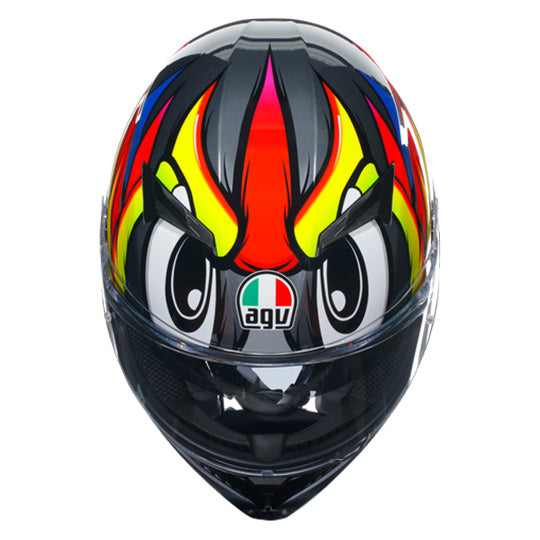 AGV K3 Birdy 2.0 Helmet - Grey Yellow Red