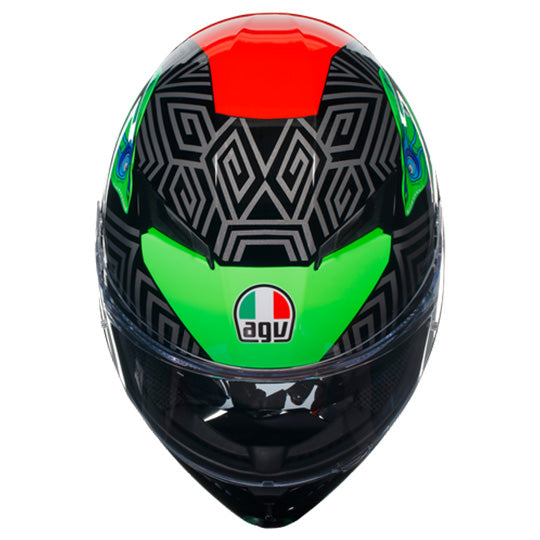 AGV K3 KAMALEON Helmet - Black Red Green - Motofever
