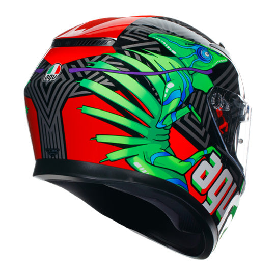 AGV K3 KAMALEON Helmet - Black Red Green