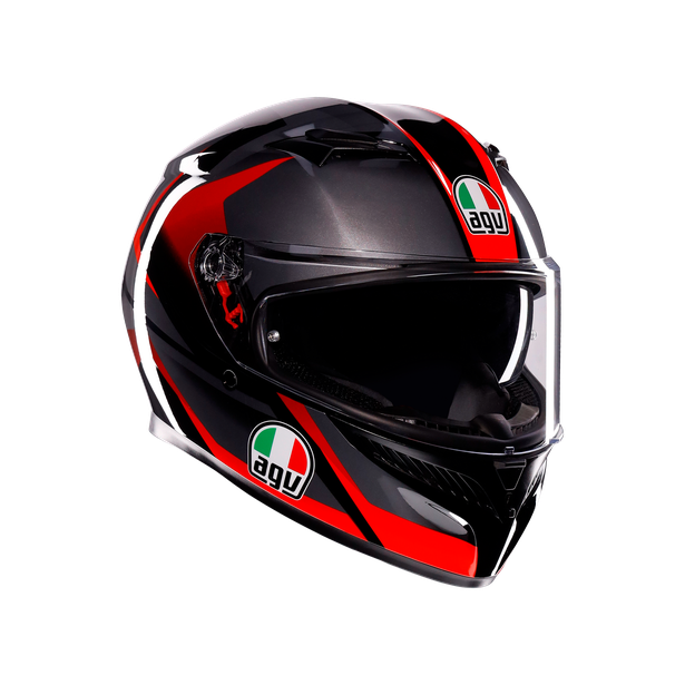 AGV K3 Striga Helmet - Black/Red/Grey