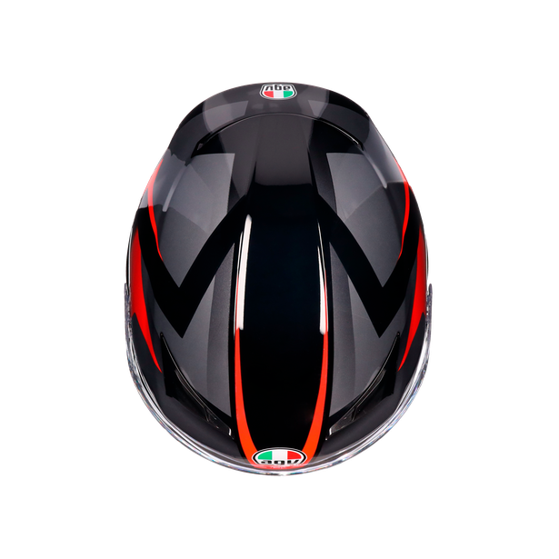 AGV K3 Striga Helmet - Black/Red/Grey