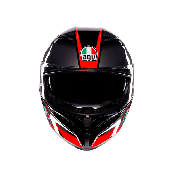 AGV K3 Striga Helmet - Black/Red/Grey