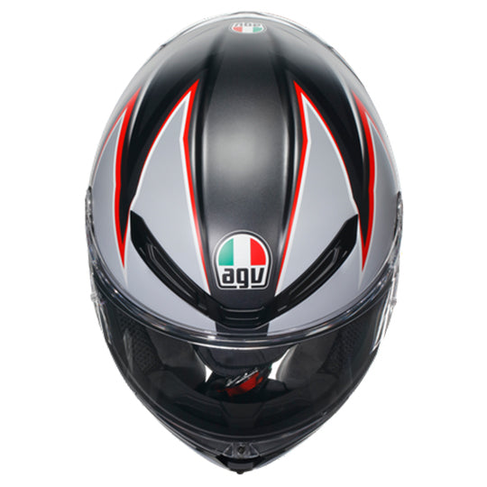 AGV K6-S Flash Helmet - Black Gray Red