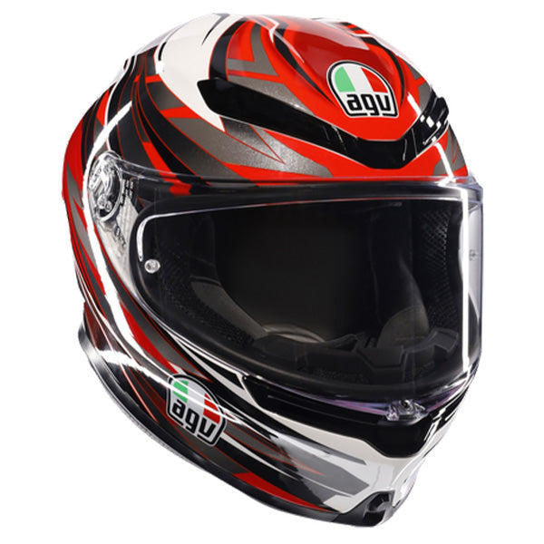 AGV Helmet - K6-S - Reeval - White Red Grey