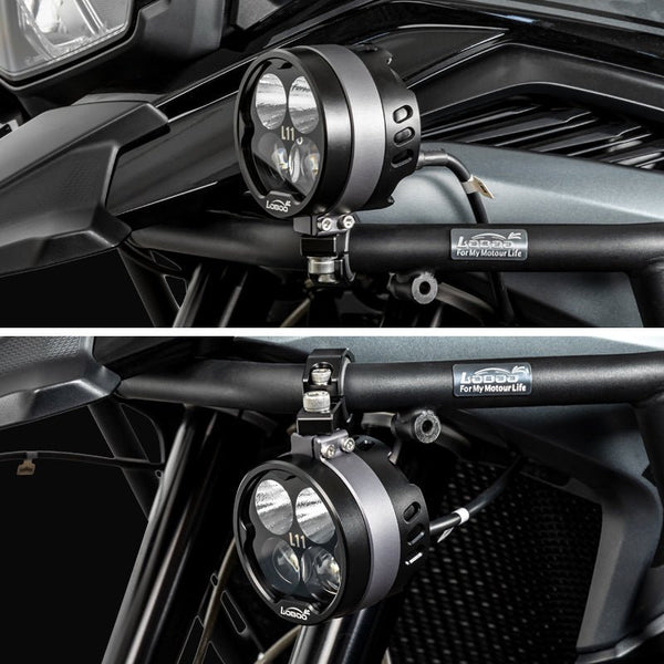 Loboo L11 Motorcycle Auxiliary Lights - Ø 85mm - Black